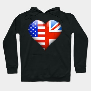 Half American Half British - Gift for British From Great Britain Hoodie